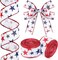 2 Rolls 20 Yards Red White Blue Ribbon Independence Day Stars Flag 4th of July Patriot Ribbon Memorial Day Decor Fabric Patriotic Patriot Labor for Party Decoration